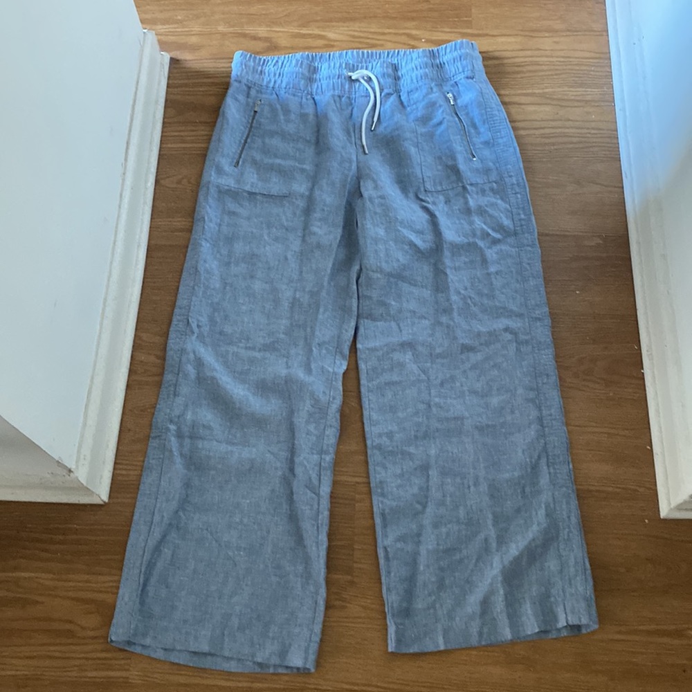Athleta Linen Wide Leg Pants